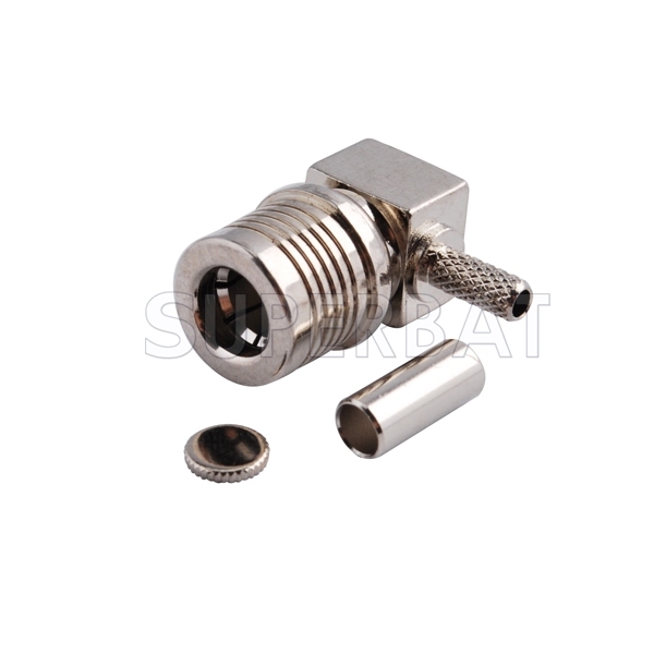 QMA Plug Male Connector  Right Angle Crimp for RG316