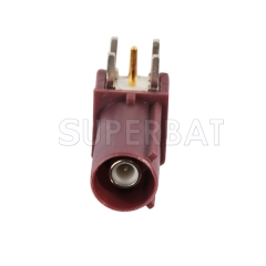 FAKRA Male Code D Right Angle PCB Mount Connector
