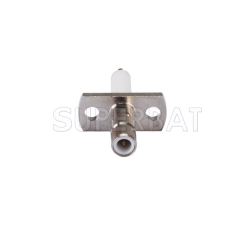 SMB Jack Male Straight 2 Hole Flange Solder Connector with long insulator