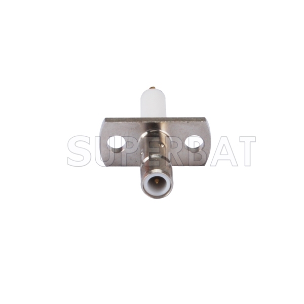 SMB Jack Male Straight 2 Hole Flange Solder Connector with long insulator