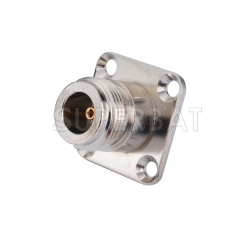 N Jack Female Connector Straight 4 Hole Flange Solder