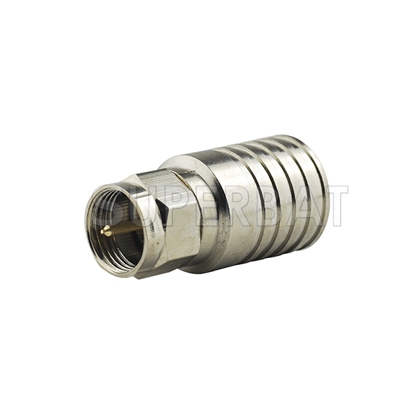 F Plug Male Connector Straight Crimp RG11