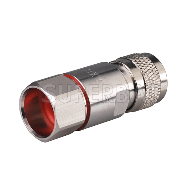 N Plug Male Clamp Connector for 1/2" Corrugated copper Cable