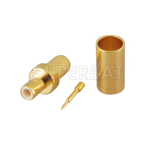 SMB Male Jack Straight Crimping Cable Connector for LMR-195