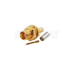 MCX Female Jack bulkhead to crimp RG174 RG316 gold plated connector adapters cheaper price