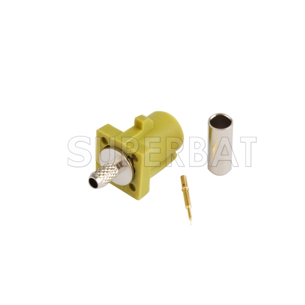 Superbat Curry Fakra K male crimp connector Satellitic Radio IF for RG316 RG174 LMR100