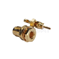 SMA Female Bulkhead Solder Jack Connector for 1.13mm Cable
