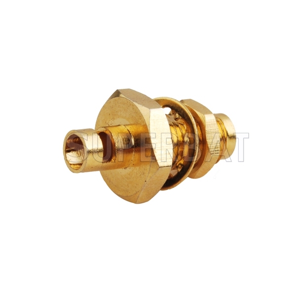 SMA Female Bulkhead O-ring Cable Connector for Semi-Rigid 0.141" RG402