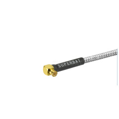 Custom RF Cable Assembly MCX Plug Right Angle Solder pigtail cable Using RG402 .141