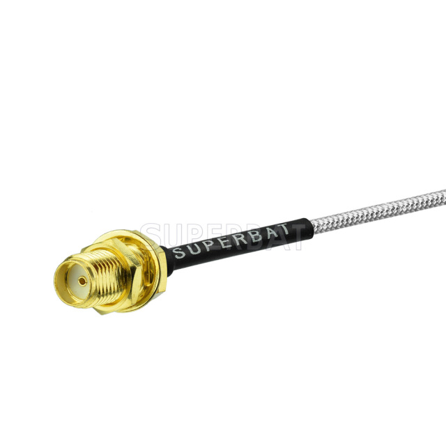Custom RF Cable Assembly SMA Jack Straight Bulkhead pigtail cable Using RG405 .086" Coax