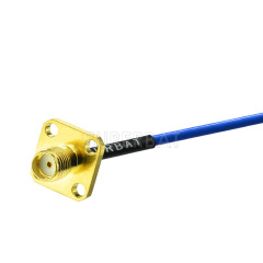 Custom RF Cable Assembly sma 4 holes panel connector pigtail cable Using RG405 .086" Coax