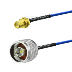 N Male to RP SMA Jack Connector Soldering for Semi Rigid Cable RG405 Cable Assembly