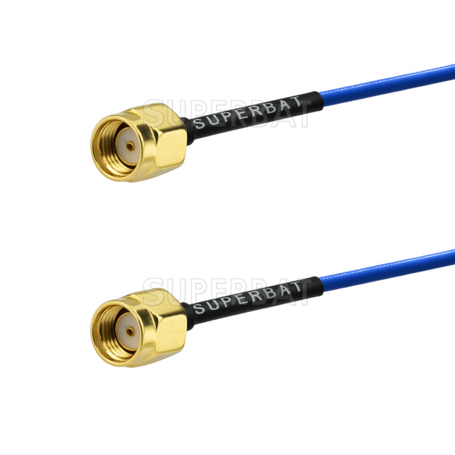 RP SMA Male Plug Connector Right Angle with RG405 .086" RF Coaxial Cable