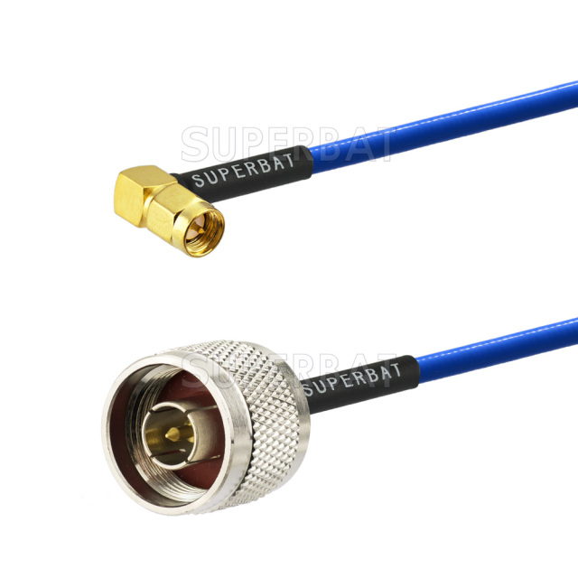 Superbat Hot Sale RF Pigtail N Male to Right Angle SMA Male Semi-rigid cable RG402