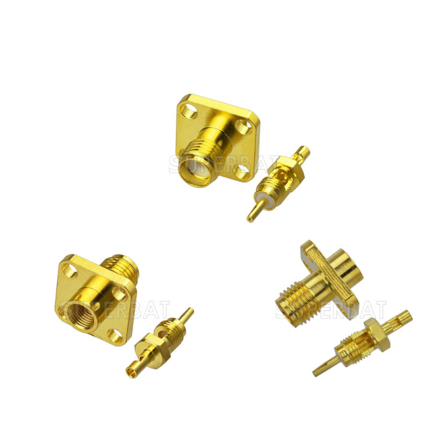 SMA Female 4 Hole Flange Panel Connector for 1.13 Cable