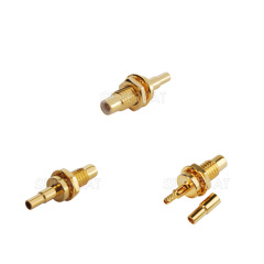 SMC Jack Male Connector Straight Bulkhead Solder 1.13mm cable
