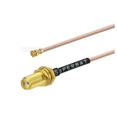 RF pigtail cable Antenna adapter SMA female bulkhead 15mm long thread  to ufl/u.fl /ipex for RG178