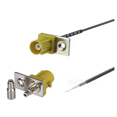 Fakra Z Male With 1 Hole Flange Flexible 1.13mm Pigtail Cable