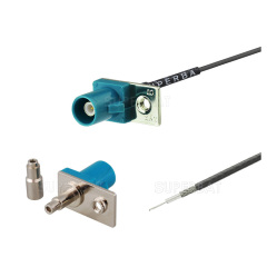 Fakra Z Male With 1 Hole Flange Pigtail Flexible 1.13mm Cable