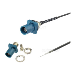 Fakra Z Male With Bulkhead Flexible 1.13mm Cable
