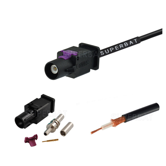 Fakra A Code Straight Plug RG174  Pigtail Cable Assemblies