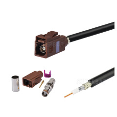 car connector fakra E type automotive connector to Custom RF Cable Assembly