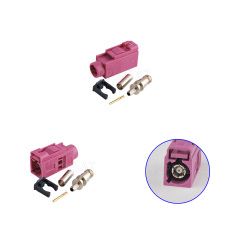 Superbat GPS Antenna Connector Fakra crimp Jack connector Key Code H Violet for GPS,XM Direct