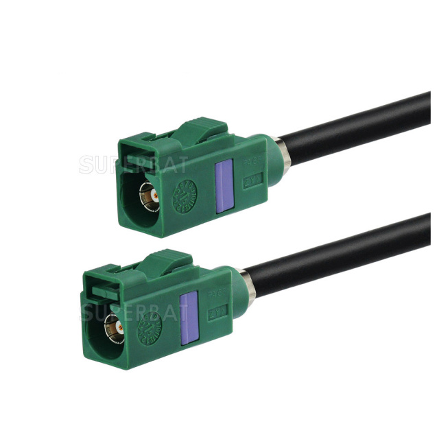 Green FAKRA Jack Female to FAKRA Green Female Jack Cable Using RG58 LMR195 Coax for TV1