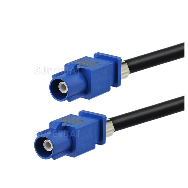 Fakra Blue Female Jack to Fakra SMB Blue Jack with Cable for GPS antenna Telematics Navigation