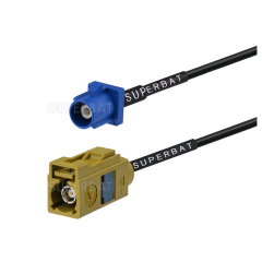 FAKRA C blue plug to FAKRA K Jack extension cable