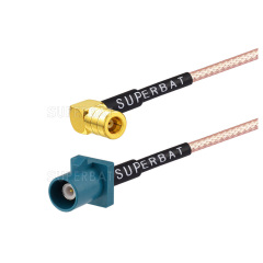 Fakra Z Male to SMB Right Angle Male RG316 Cable