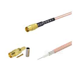 Customized RF Pigtail Cable MCX Jumper Cable With  RG316 Electric Wire Cable