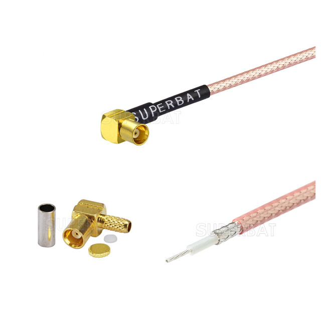 RF MCX jack right angle Pigtail Cable RG316 for wireless router Wholesale