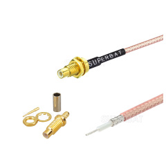 Micro coaxial cable assembly,rf pigtail cable with SMC female connector