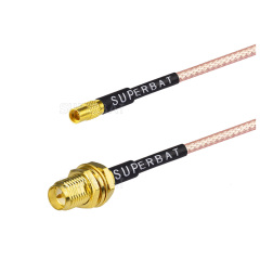 RP SMA Female bulkhead To MMCX jack straight RA Pigtail Cable RG316 RF Jumper Cable