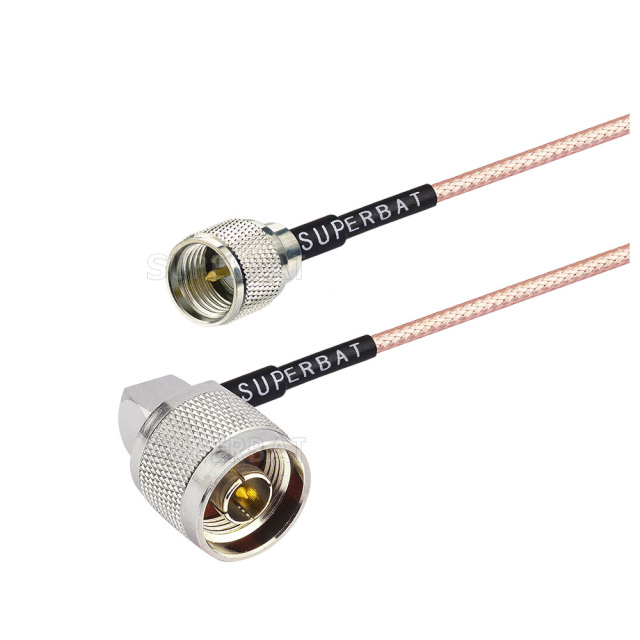 N-type right angle plug  to Mini UHF connector for RG316 custom calbe assembly