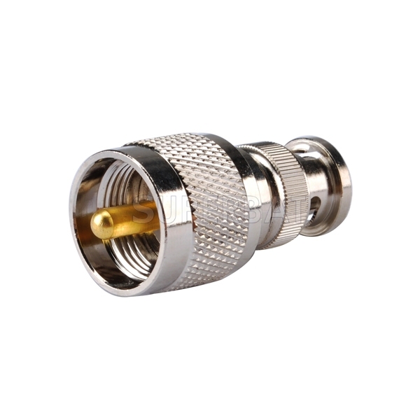 RF Coaxial Coax Handheld Radio Antenna Adapter BNC Male to UHF Male PL259 Connector Straight Adaptor