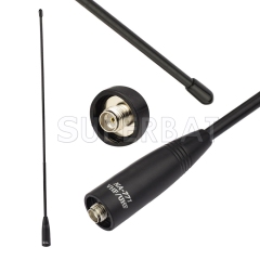 Whip Antenna 15.6"  VHF/UHF (144/430Mhz) SMA Female for AnyTone BaoFeng Yaesu-Radio Antenna for Wouxun  Pofung-  cb radios handheld Antenna