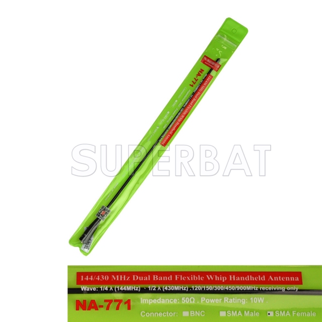 Whip Antenna 15.6"  VHF/UHF (144/430Mhz) SMA Female for AnyTone BaoFeng Yaesu-Radio Antenna for Wouxun  Pofung-  cb radios handheld Antenna