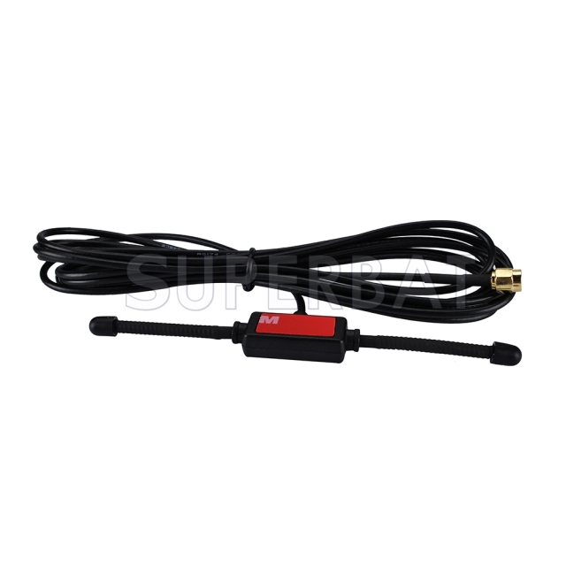 433Mhz Horn Antenna SMA Male Connector RG174 3M Cable Mobile Ham Radio Antenna Adhesive Mounting