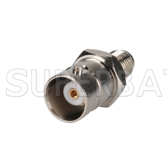 RF Coaxial Coax Handheld Radio Antenna Adapter SMA Female Bulkhead to BNC Female Straight Connector Adaptor for Baofeng UV 5R QUANSHENG TYT