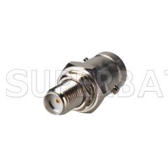 RF Coaxial Coax Handheld Radio Antenna Adapter SMA Female Bulkhead to BNC Female Straight Connector Adaptor for Baofeng UV 5R QUANSHENG TYT