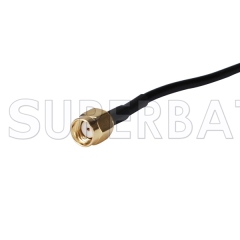 RP SMA plug to RP TNC Jack bulkhead using RG174 cable 15cm