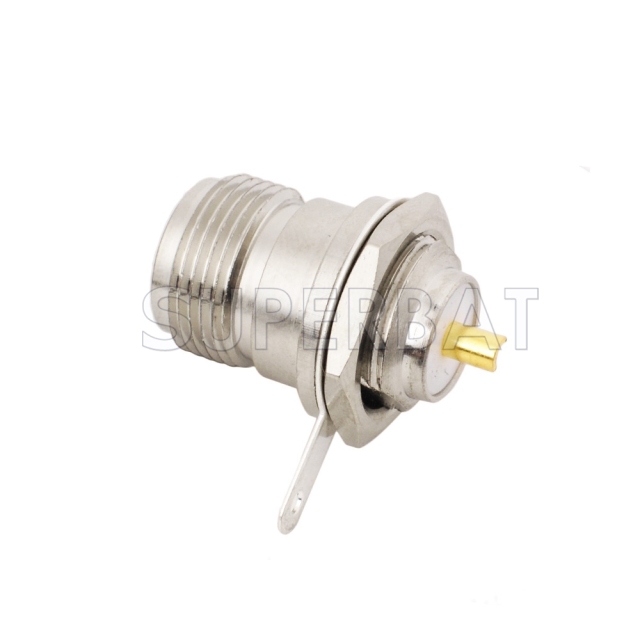 N Type Front Mount female Jack bulkhead with solder cup RF Connector Straight