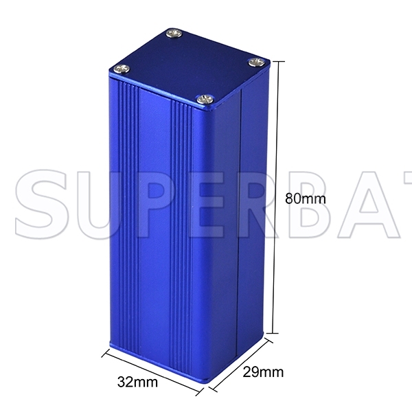 Blue Color Aluminum Enclosure Case Split Body 32mm*29mm*80mm（W*H*L）