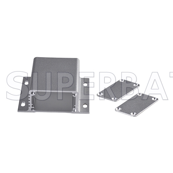 Silver Color Aluminum Enclosure Case Tube with Flange 71mm*25mm*80mm（W*H*L）