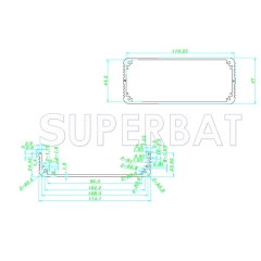 Aluminum Enclosure Split Body 114.1mm*47mm*110mm (W*H*L)