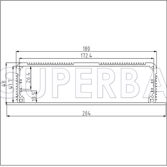 Aluminum Enclosure Split Body 205mm*50mm*110/160mm (W*H*L)