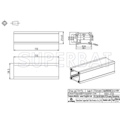 Aluminum Enclosure Case Tube 39mm*29mm*110mm（W*H*L）