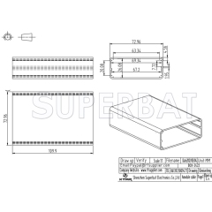Aluminum Enclosure Case Split Body 72mm*29mm*110mm（W*H*L）